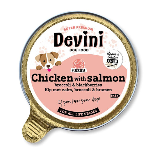 Devini Chicken & Salmon For Dogs 85g - x12