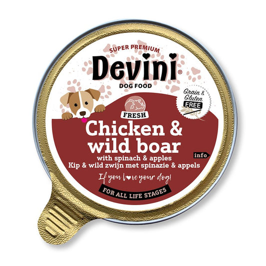Devini Chicken & Wild Boar For Dogs 85g - x1