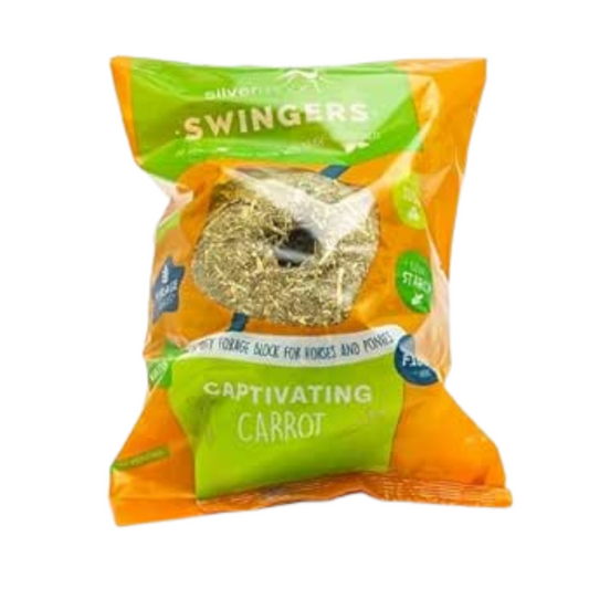 Silvermoor Swingers Captivating Carrot Grass Ball Treat 2kg 2 Pack