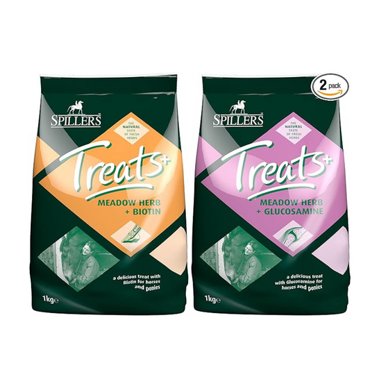 SPILLERS Meadow Herb & Biotin and Glucosamine Horse Treats 1kg Pack of 2