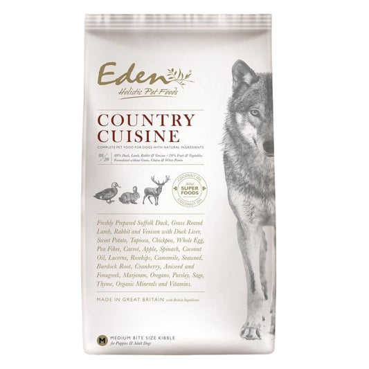 Eden Dog Food 80/20/0"Country Cuisine" Medium Kibble 12kg